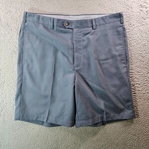 Donald‎ Ross Shorts Men 38 x 8.5 Flat Front Graynish Blue